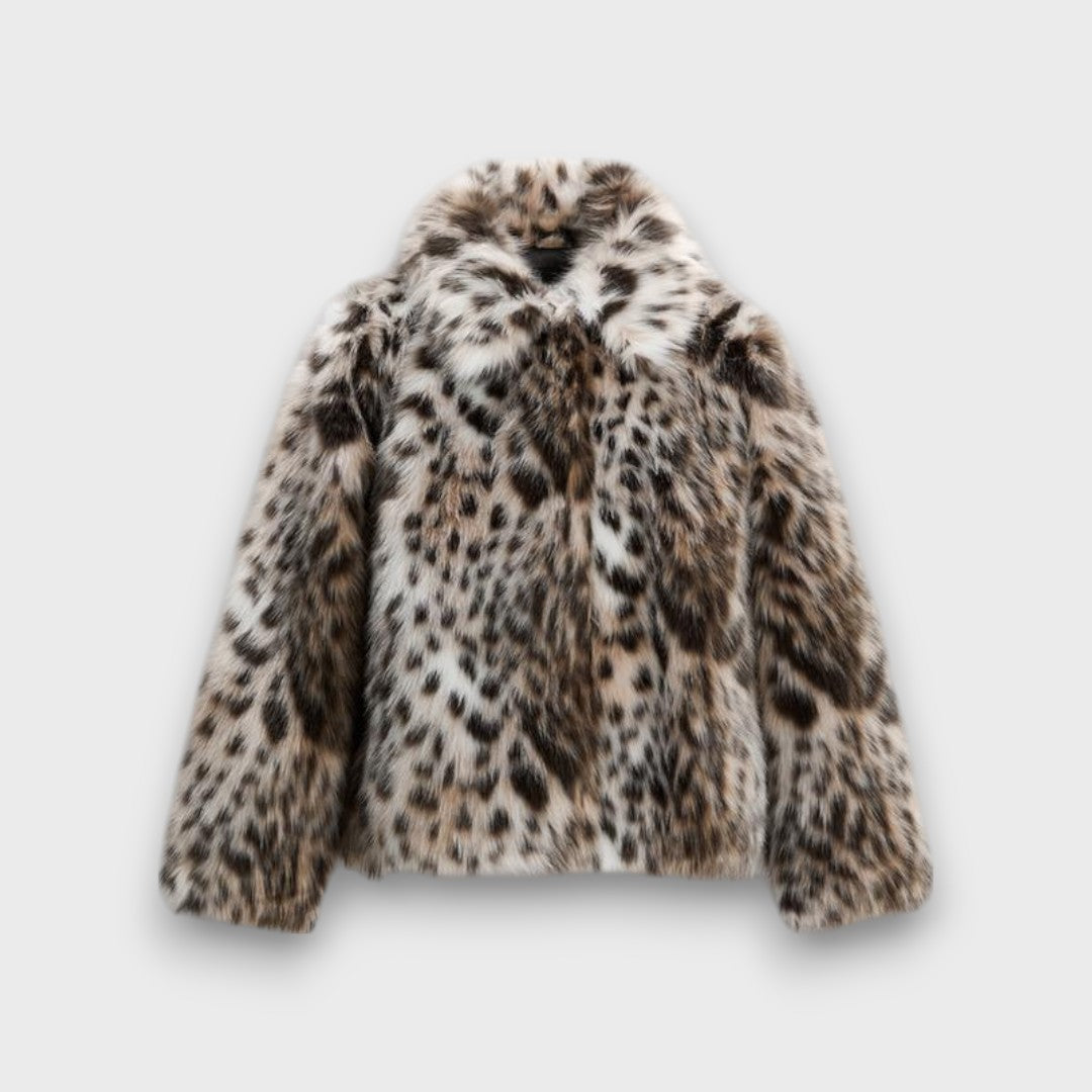 Leoline – Giacca in pelliccia sintetica con design animale