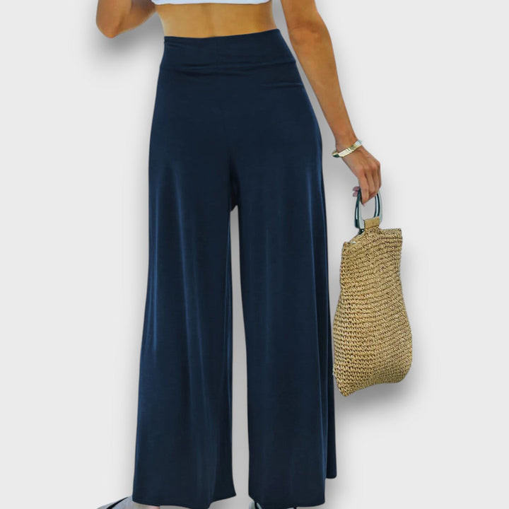 Narella – Pantaloni estivi con effetto incrociato e cintura da annodare