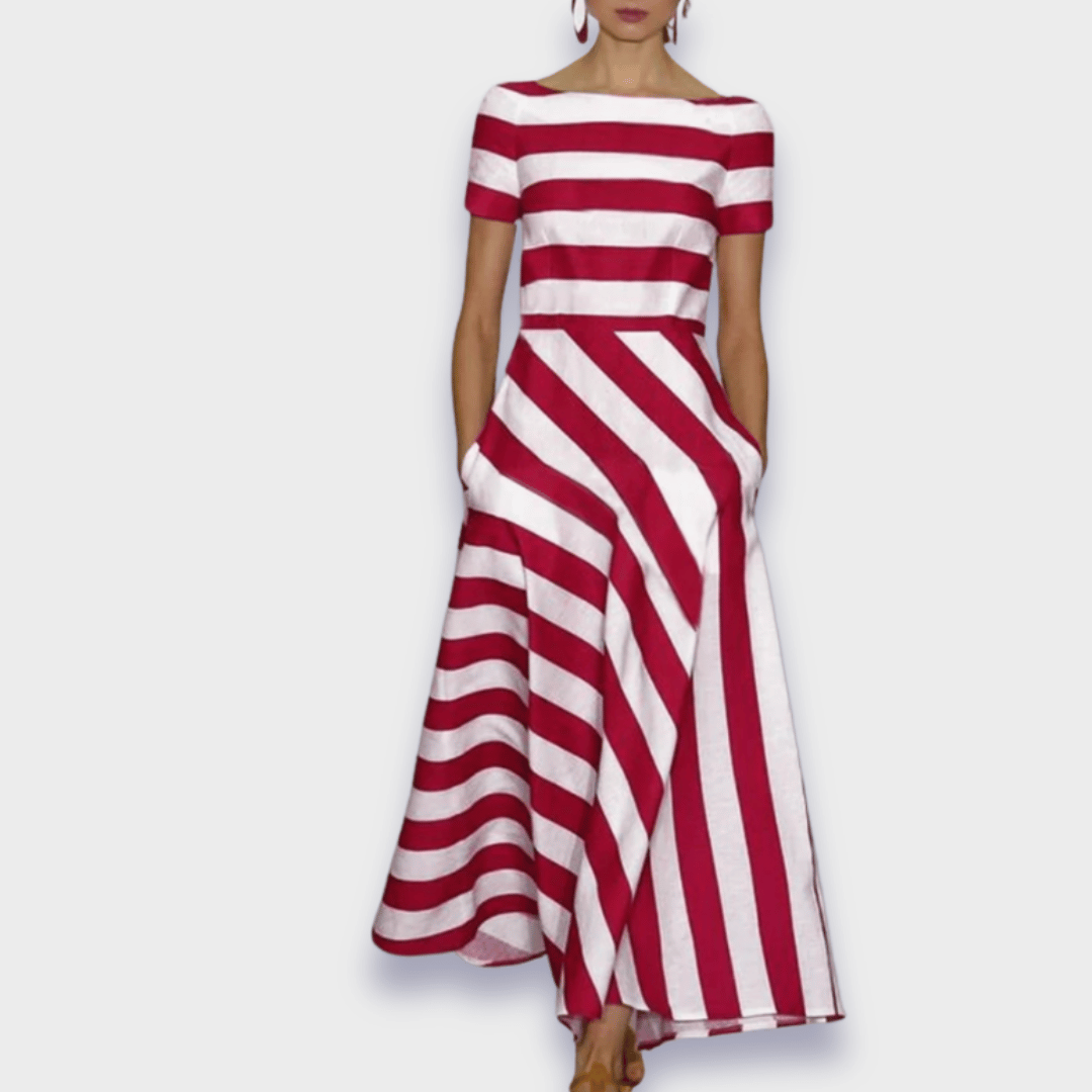 Janell - Chemise longue à rayures faites main