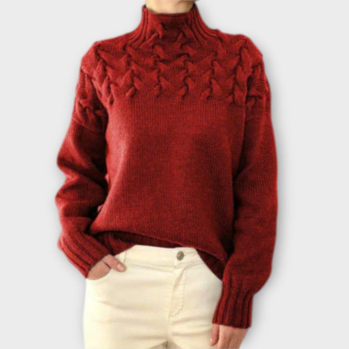 Eva - Maglione da donna con dettaglio a trecce