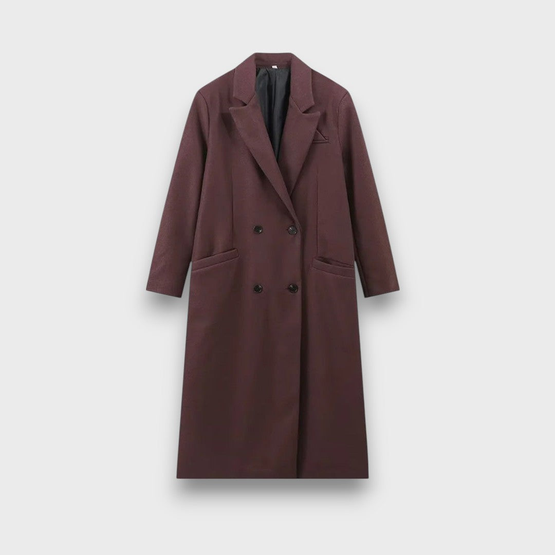 Oslaine – Cappotto in lana maximalista con silhouette maschile