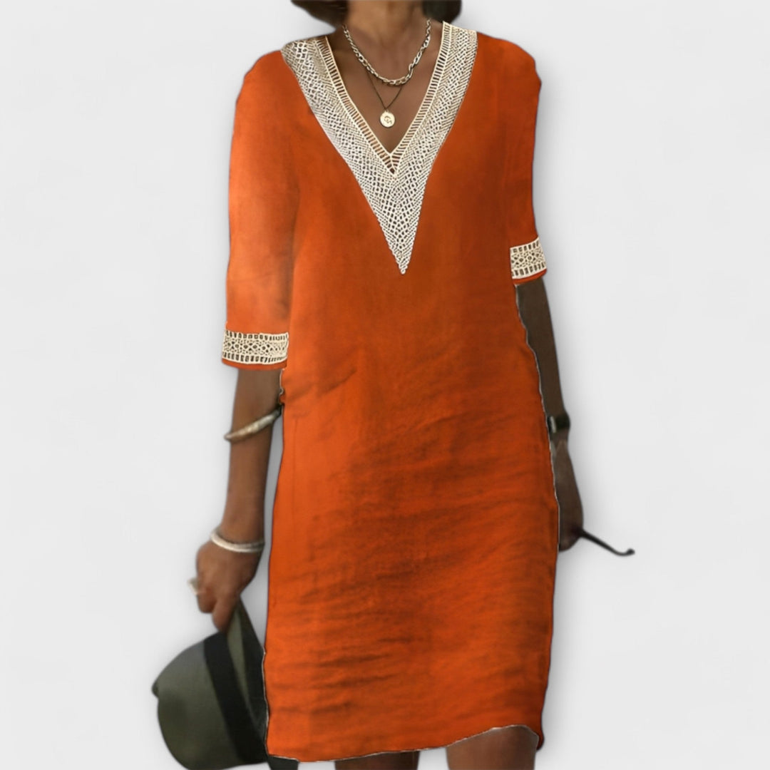 Vestito da donna in cotone e lino