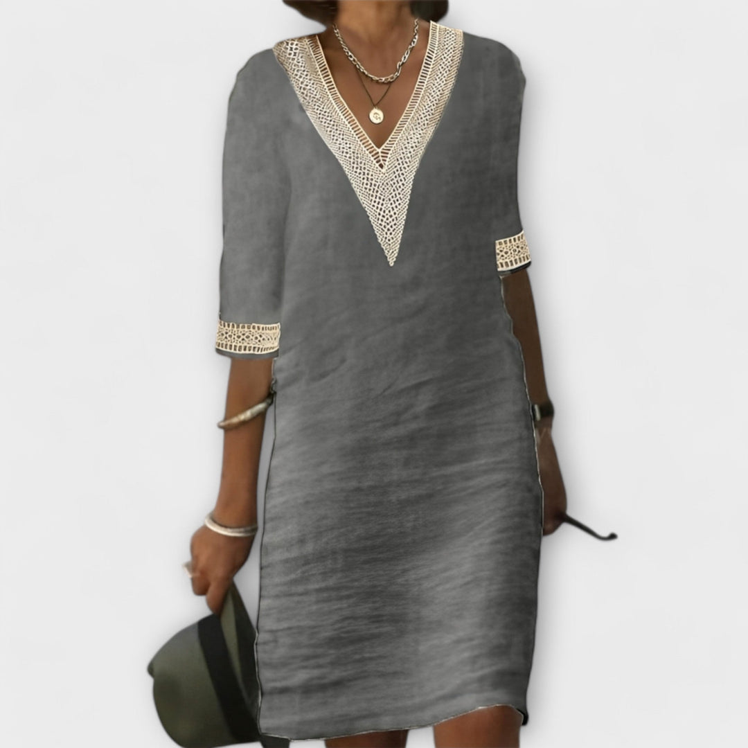 Vestito da donna in cotone e lino