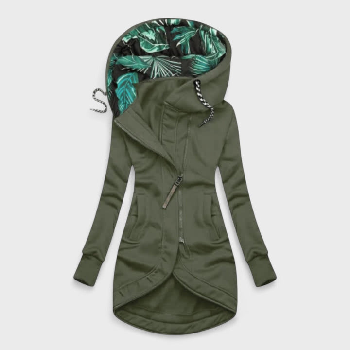 Eleonora™ – Cappotto Invernale con Zip Asimmetrica