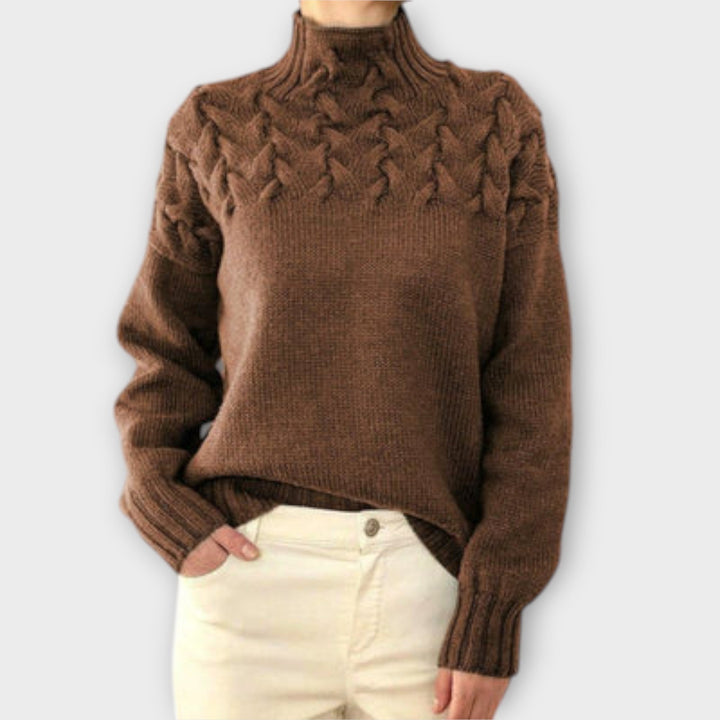 Eva - Maglione da donna con dettaglio a trecce