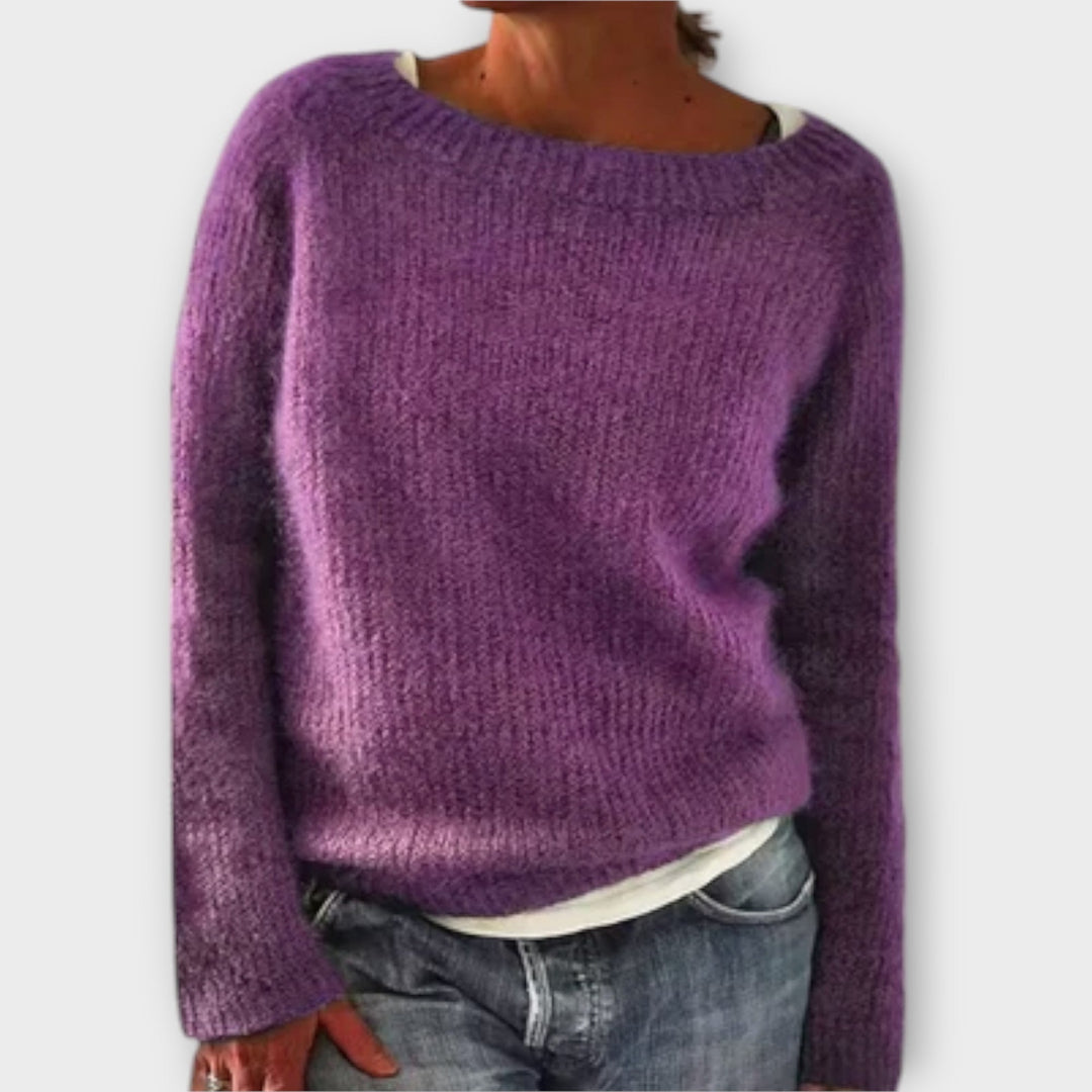 Regine – Maglione a Maglia di Colore Solido