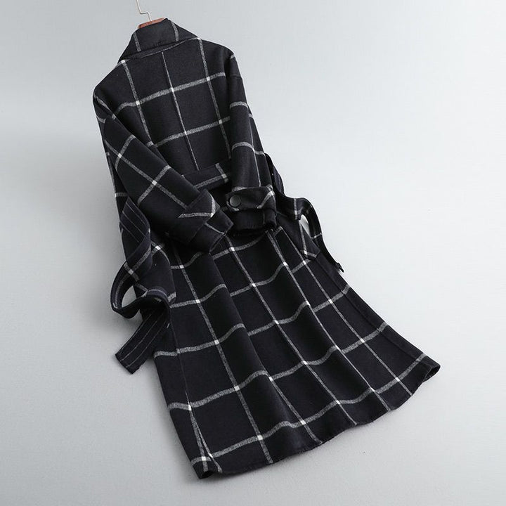 allegra™ | Cappotto Elegante a Quadri in Lana