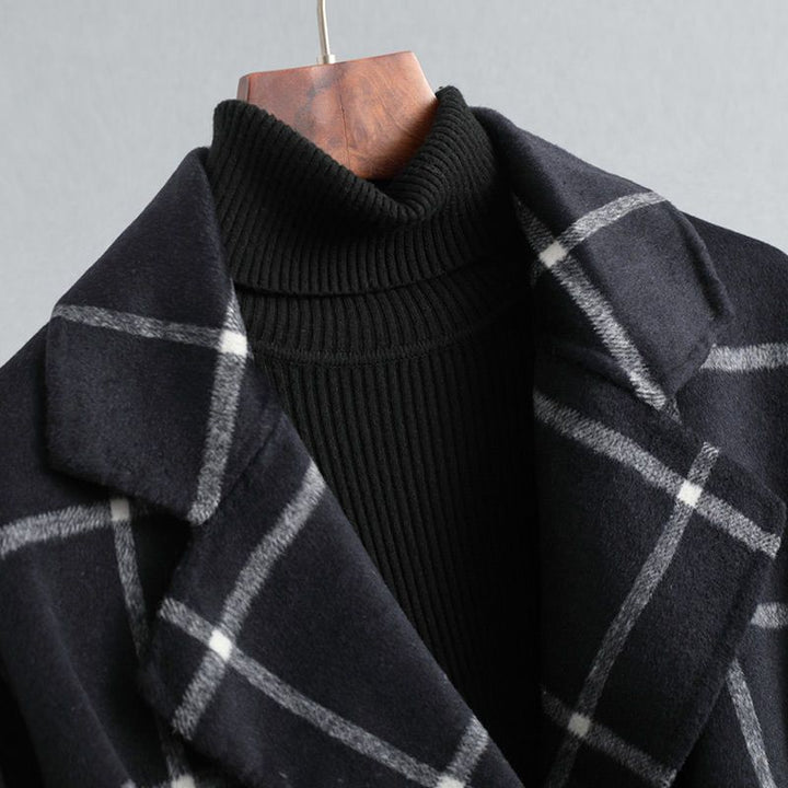 allegra™ | Cappotto Elegante a Quadri in Lana