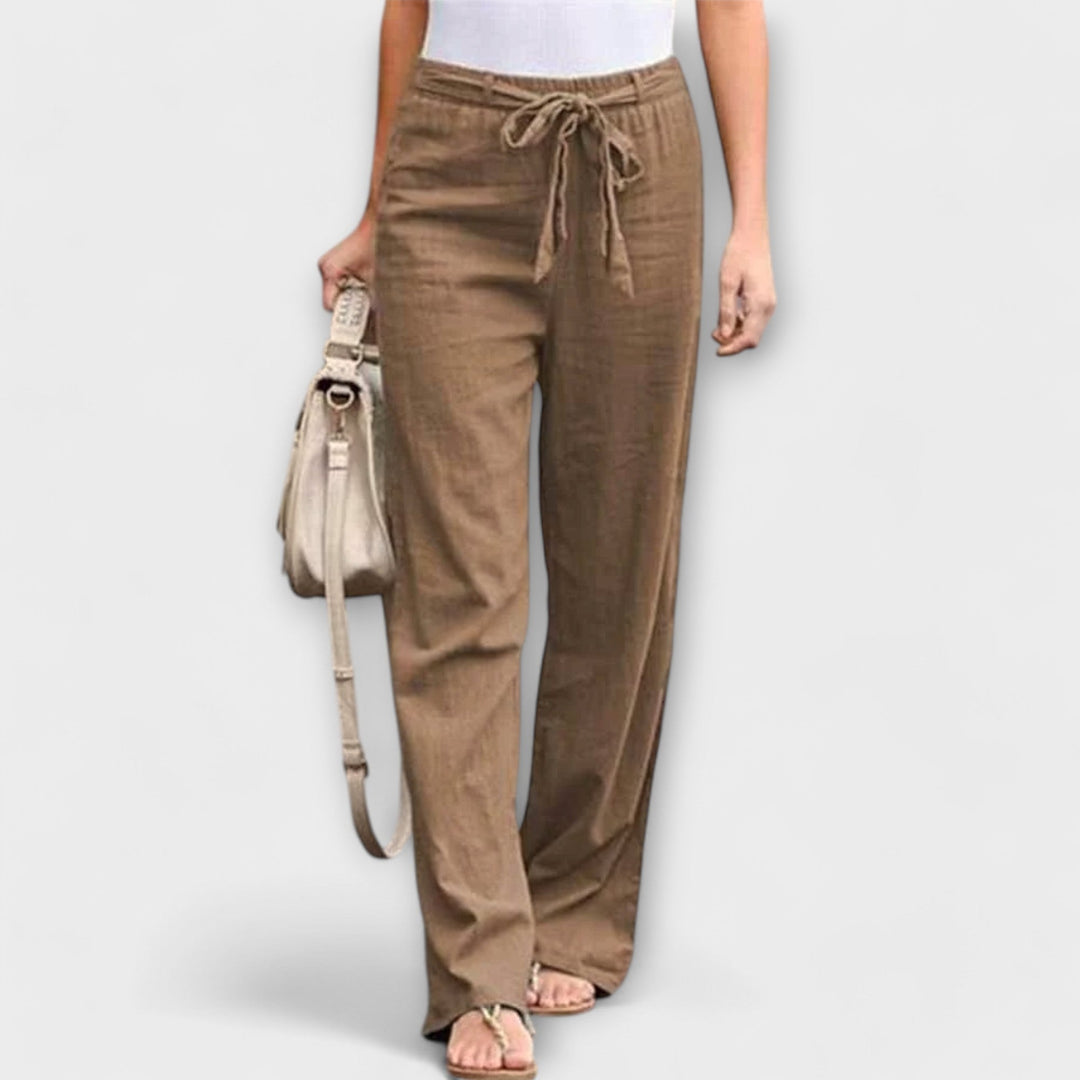 Loreen - Pantaloni in Lino Leggeri