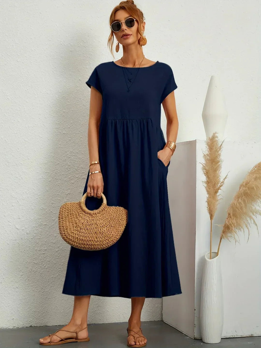 Gabrielle™ — Abito midi fluido dall'eleganza senza tempo