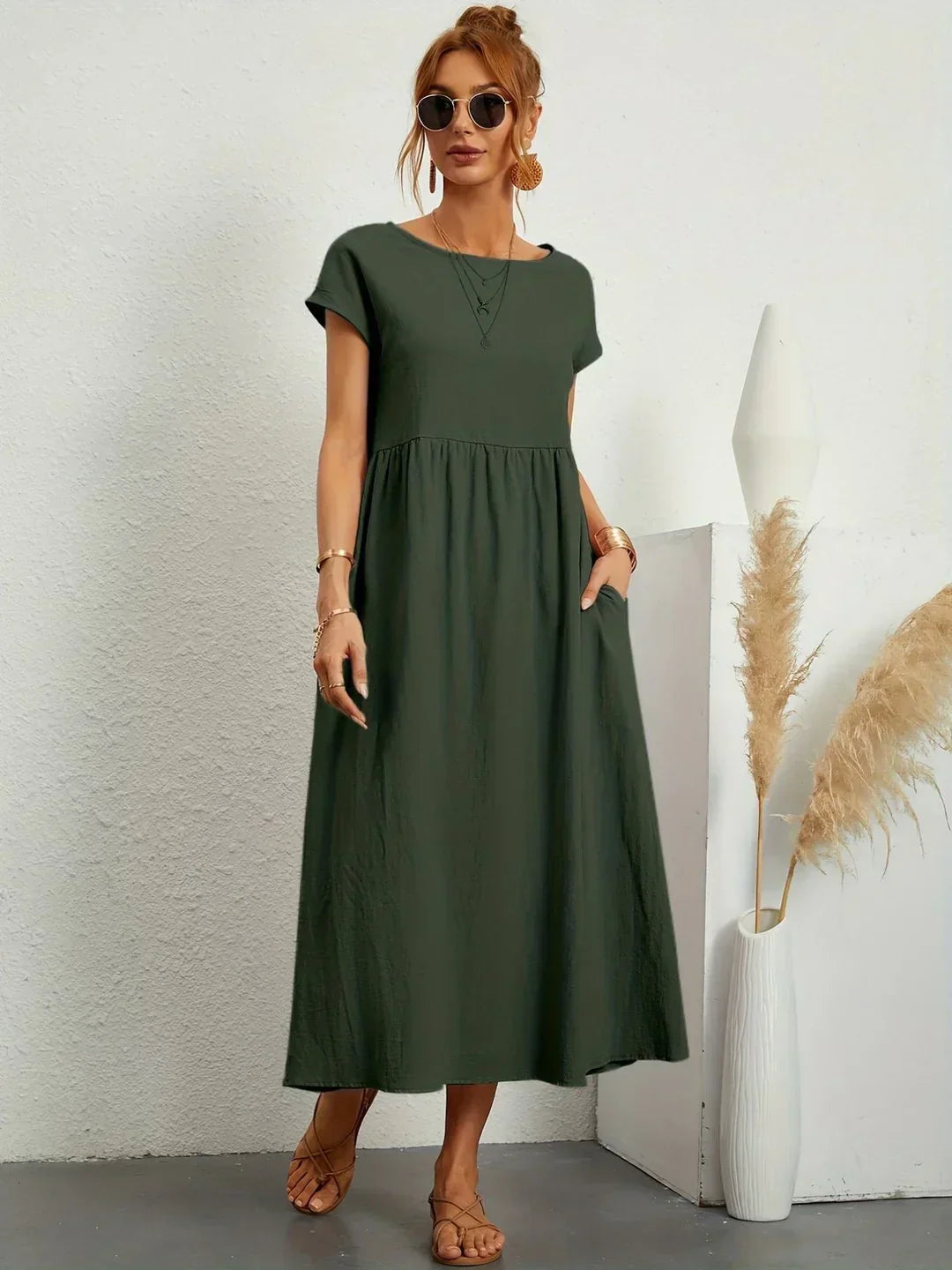 Gabrielle™ — Abito midi fluido dall'eleganza senza tempo