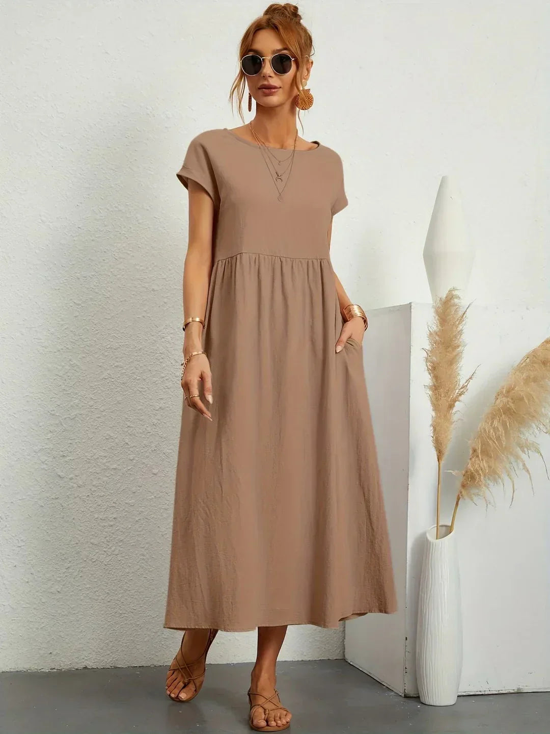 Gabrielle™ — Abito midi fluido dall'eleganza senza tempo