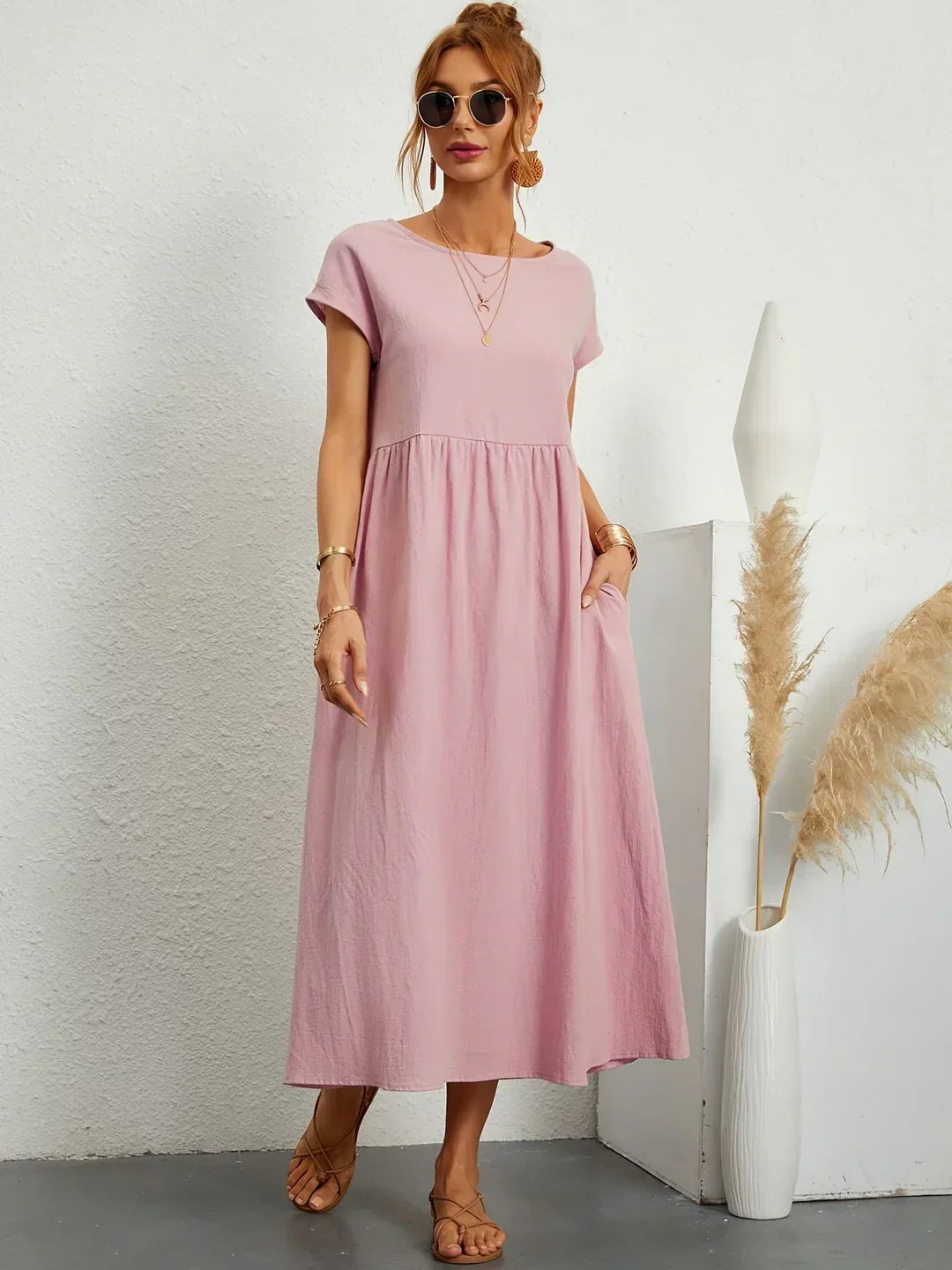 Gabrielle™ — Abito midi fluido dall'eleganza senza tempo