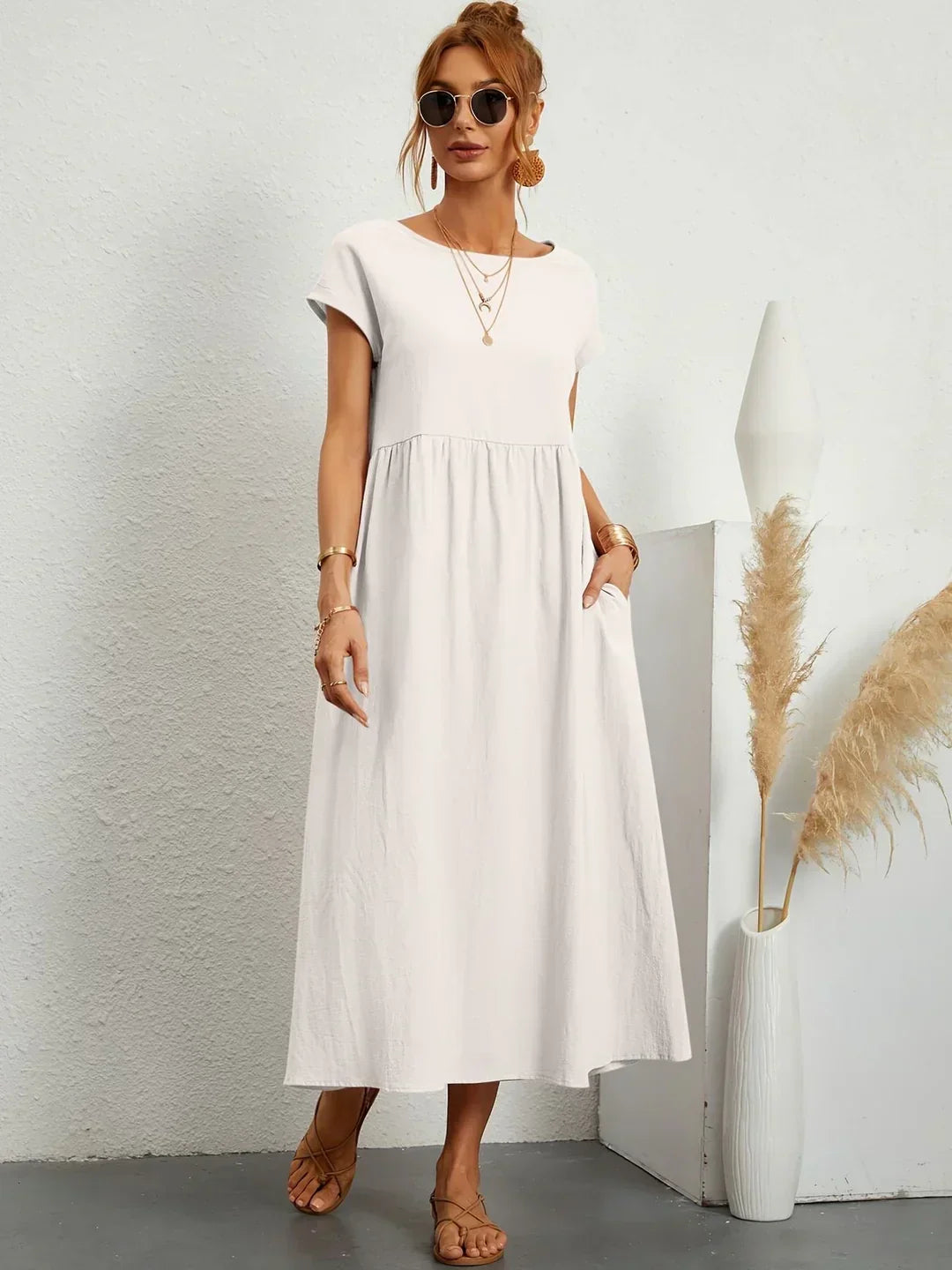Gabrielle™ — Abito midi fluido dall'eleganza senza tempo
