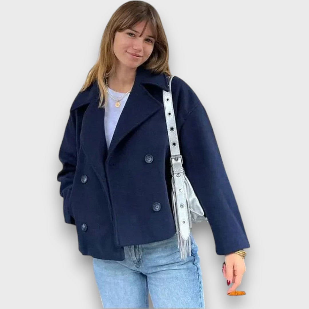 Pinalle – Cappotto corto con colletto a revers
