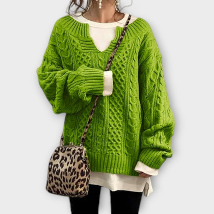 Lili - Maglione oversized con motivo a trecce