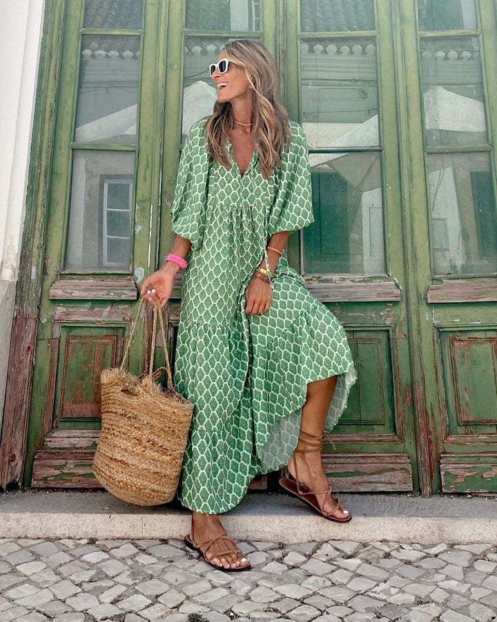 Chiara™ - Abito lungo bohémien: Comfort eccezionale, stile magnifico