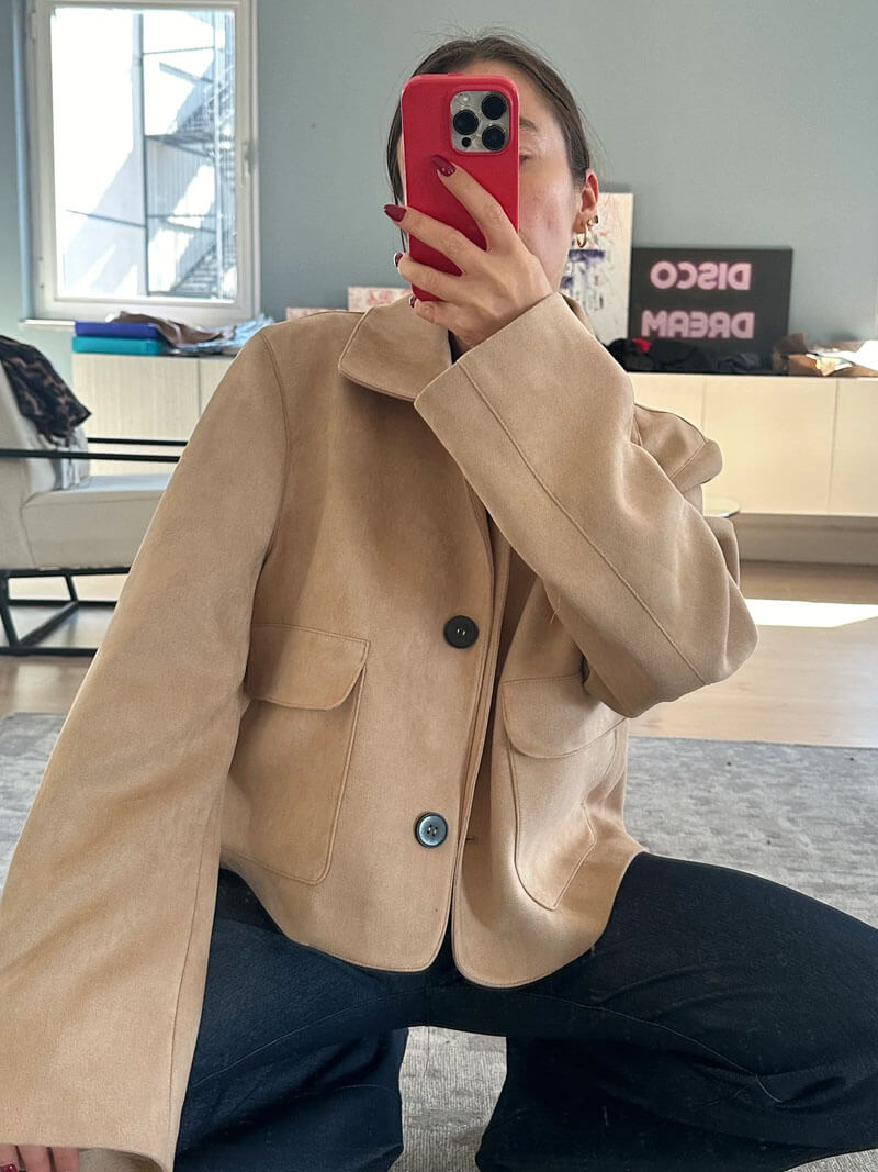 Giacca in Faux Suede Marissa