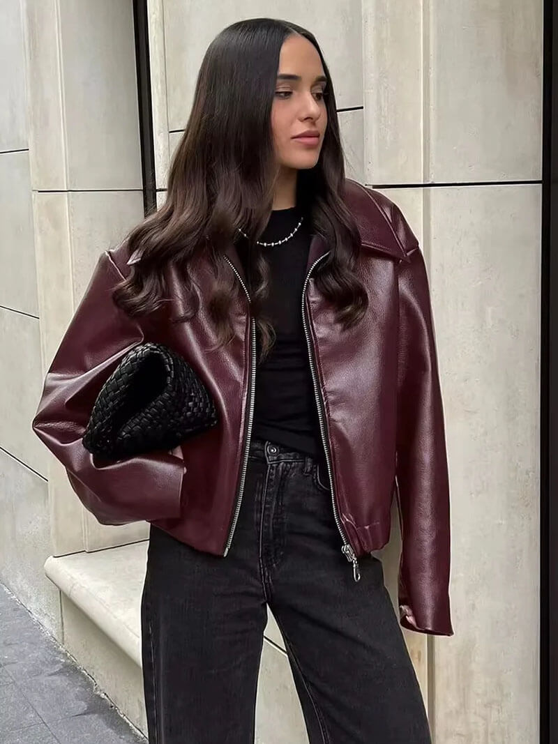 Giacca in pelle Romy