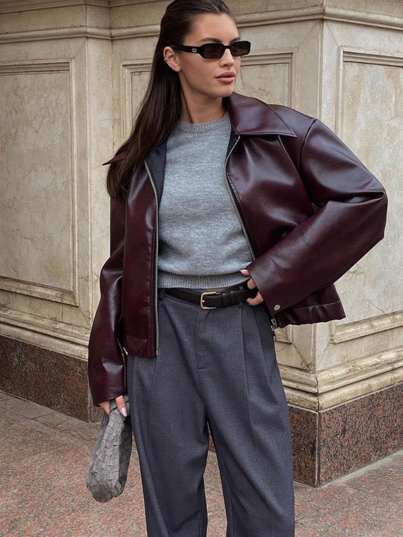 Giacca in pelle Romy