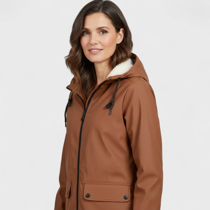 Astrid - Parka antipioggia foderato in pile