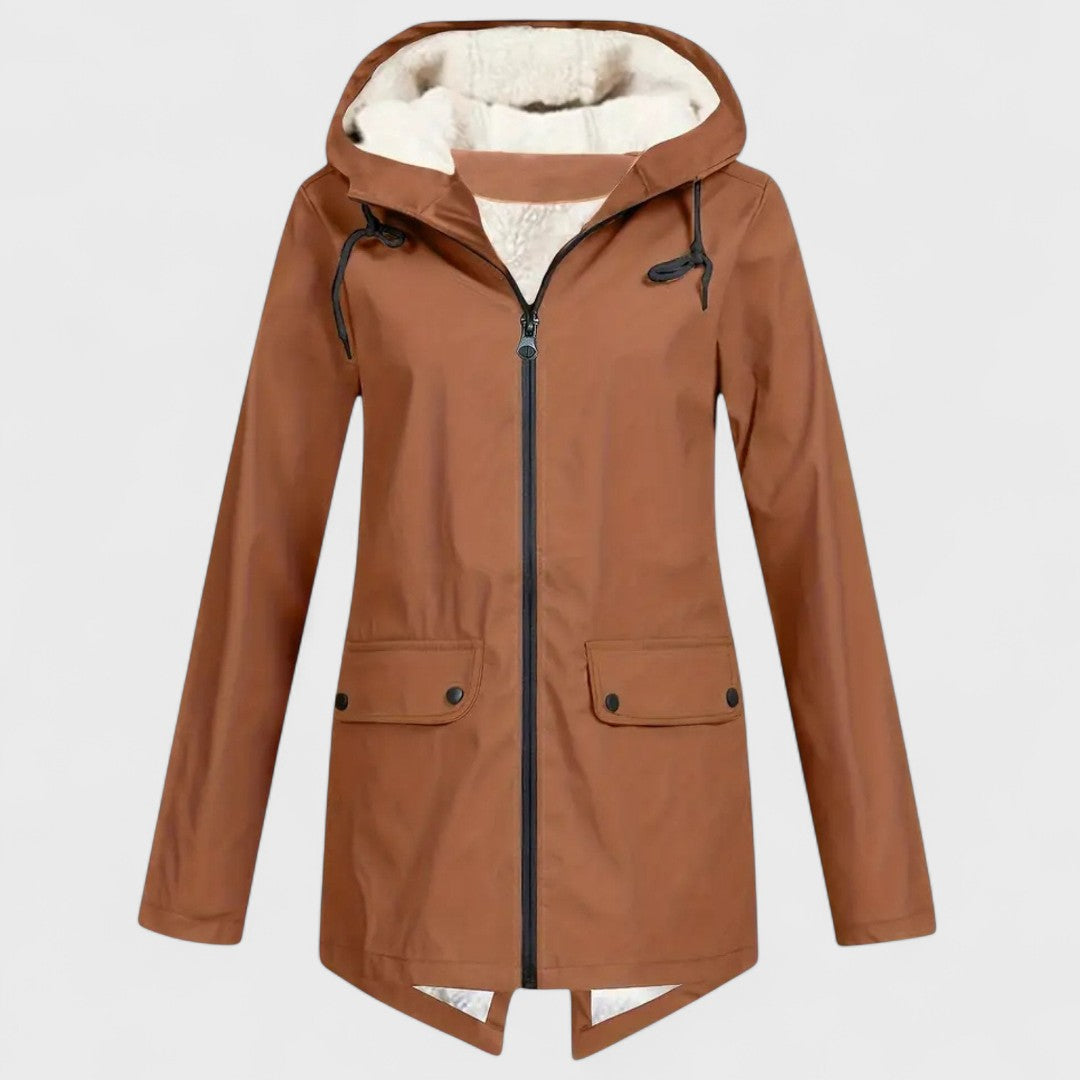Astrid - Parka antipioggia foderato in pile