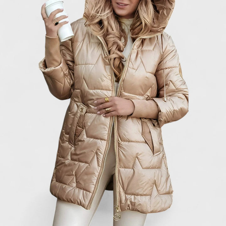 Nolwen - Cappotto invernale elegante con cappuccio