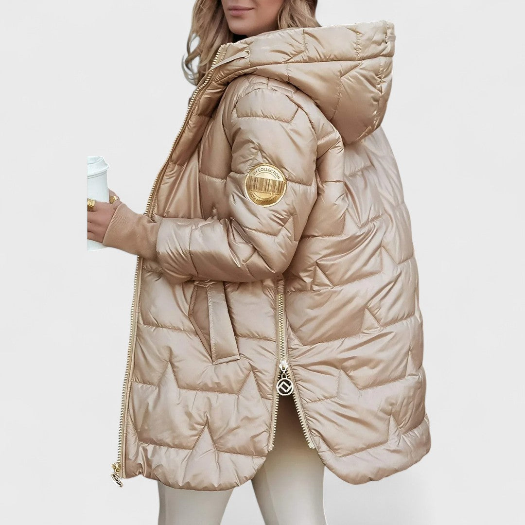 Nolwen - Cappotto invernale elegante con cappuccio