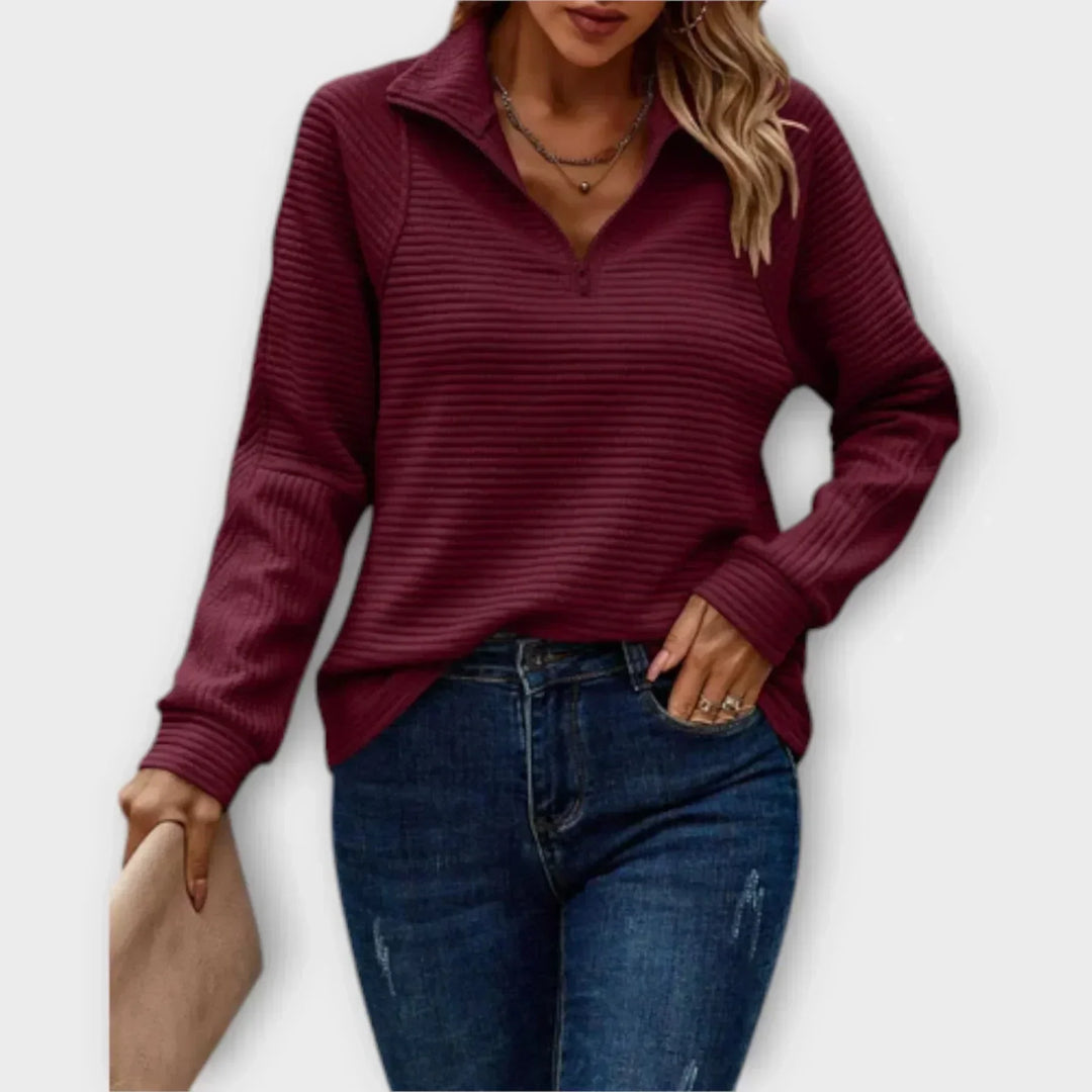 Olivia - Pullover con mezza zip