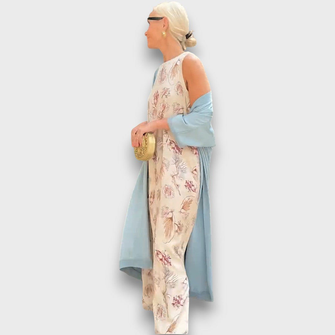 Elveria –  Maxi abito con cardigan