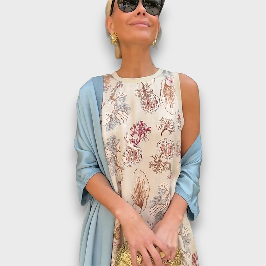 Elveria –  Maxi abito con cardigan