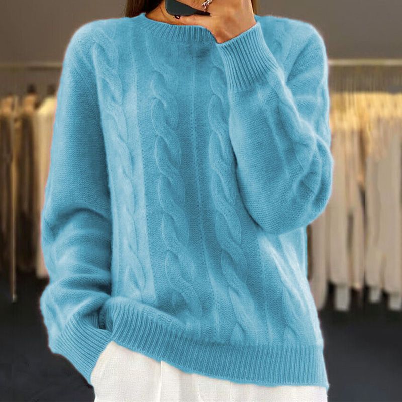 Angelika - Maglione Classico in Maglia Calda